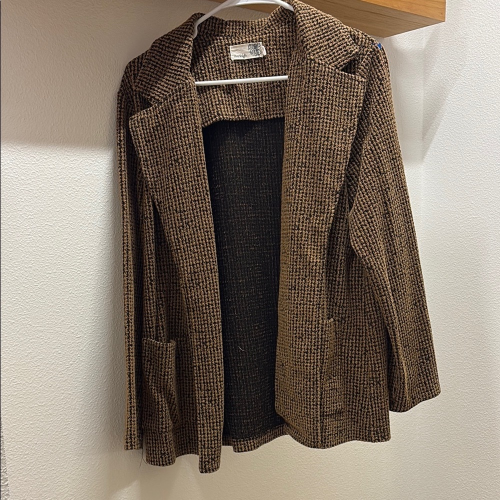 Everleigh Brown Checkered Women's Blazer